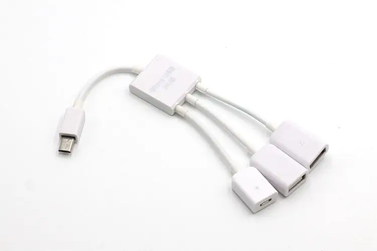 3 in1 Многофункциональный Dual Micro USB Host otg-концентратор Кабель-адаптер Мужской Женский Dual Micro USB 2,0 host otg-концентратор Кабель-адаптер