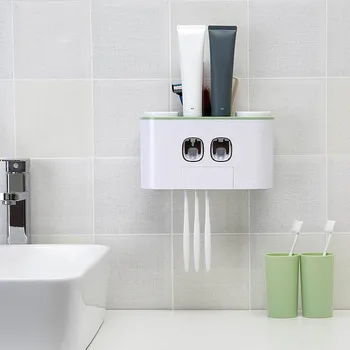 

Auto Squeezing Toothpaste Dispenser Wall Mount Bathroom Hands Free Squeezer TN88