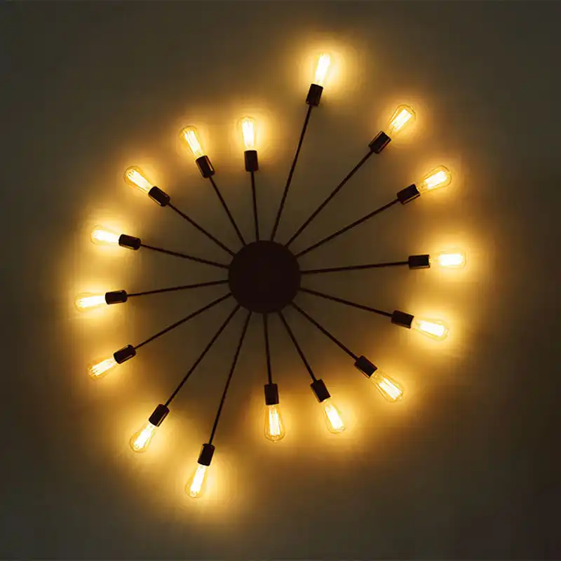 Iron Wall Sconce Sputnik Atomic Starburst Lamp Vintage