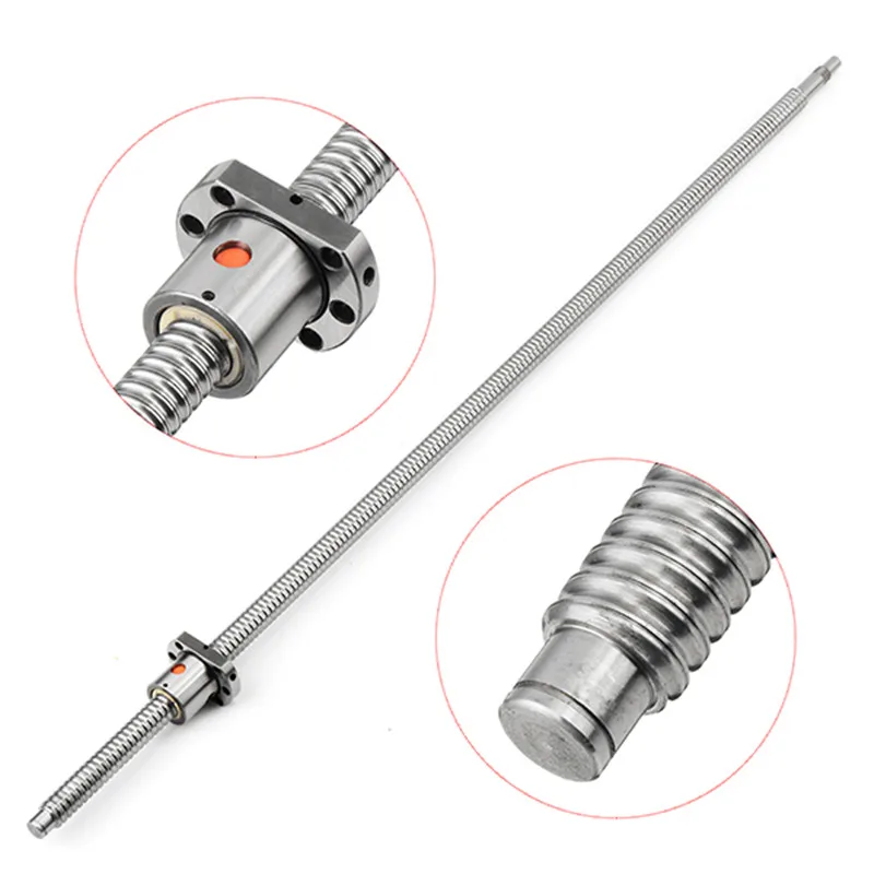 

High Strength Steel SFU2005 1000mm Ball Screw End Machined Ball Screw with Single Ball Nut for CNC