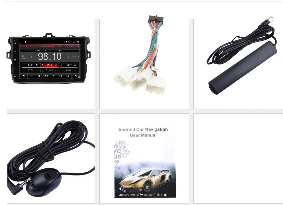 Best MARUBOX 9A101T3 Quad Core Android 7.1 Car Multimedia Player for Toyota Corolla 2006-2011 Quad Core Allwinner T3 9"IPS 1024*600 11