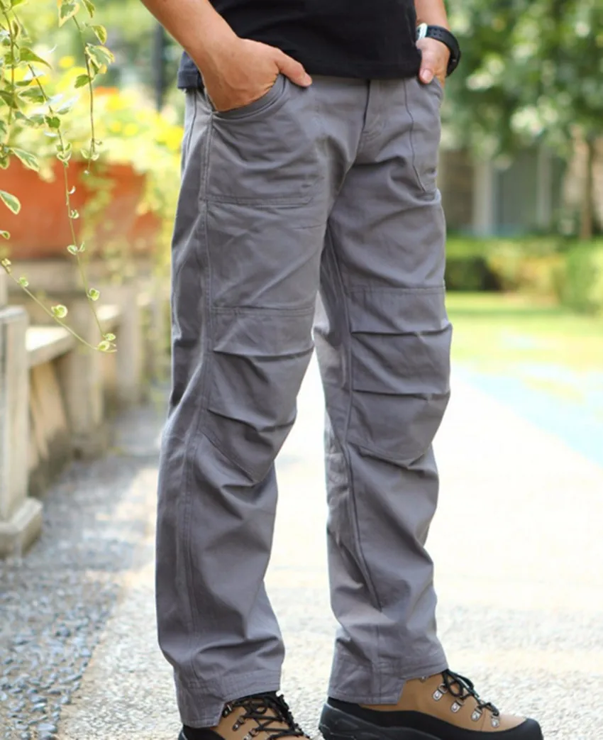 Большие размеры мужские хлопковые городские тактические длинные штаны для занятий спортом на открытом воздухе тренировочные походные дышащие свободные комбинезоны Рипстоп брюки карго
