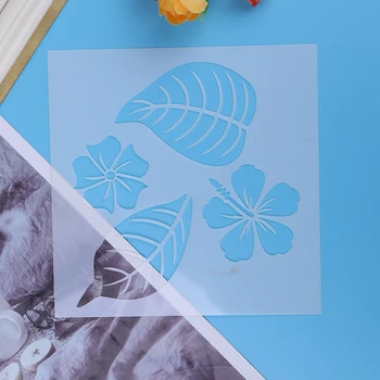 

Scrapbooking Stencil Reusable Stencil Airbrush Painting Art DIY Scrap Booking Album Crafts Plastic Relief Flower Shaped