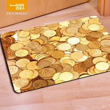 Новинка Тиран золото обеспыливания ковры(40*60 см) 3D деньги цена печати ковры спальня коврик ковер двери коврики Рабочий стол pad