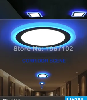 

New 6W 9W 16W 24W led Ceiling Recessed panel Light lamp home decoration round square Led Downlight Blue Withe Colors