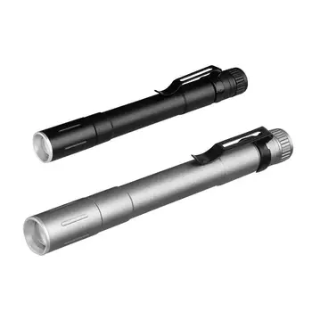 

2 Colors Portable Mini LED flashlight Penlight Pocketlight Torch Zoomable Super Bright Flashlight 3 modes Waterproof 2*AAA