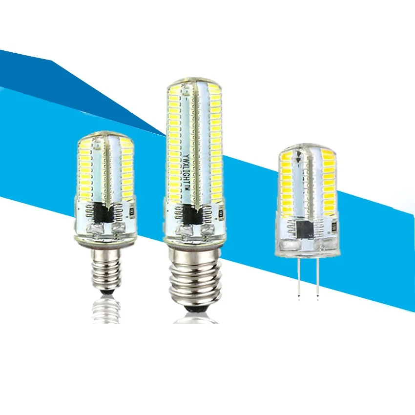 

2018 new Led Light G9 G4 Led Bulb E11 E12 14 E17 G8 BA15 Dimmable Lamps 110V 220V Spotlight Bulbs 3014 SMD 64 Leds Sillcone Body