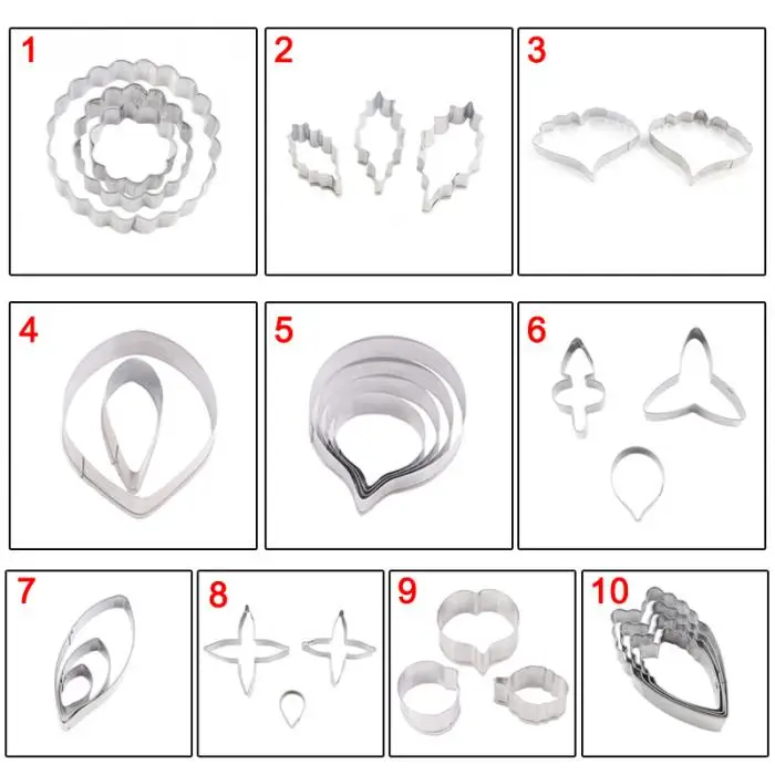 Цветок из нержавеющей стали лепесток печенья резак форма для кексов помадка Формочки Для Выпечки Декор MYDING