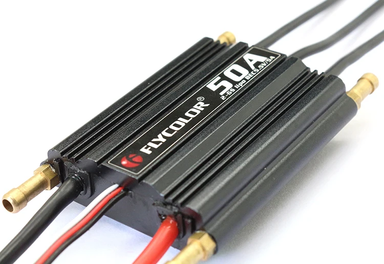 Flycolor 50A 70A 90A 120A 150A бесщеточный ESC контроль скорости Поддержка 2-6S Lipo BEC 5,5 V/5A для RC лодки F21267/71