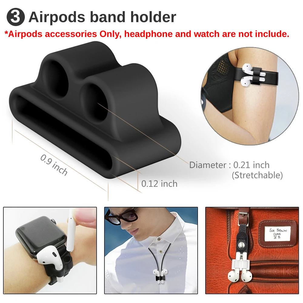 Misodiko аксессуары для комплектов airpods силиконовый чехол air pods + airpod Pounch держатель