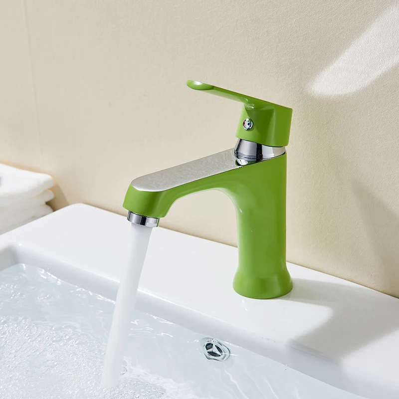 quyanre wanfan frap orange green basin faucet hot cold mixer tap single handle mixer tap bathroom basin sink tap3