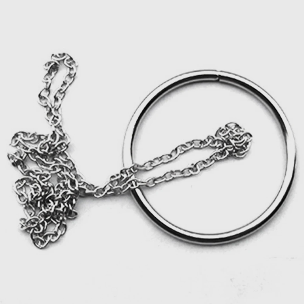Стальное волшебное кольцо и цепочка крутой реквизит для фокусов металлическое с