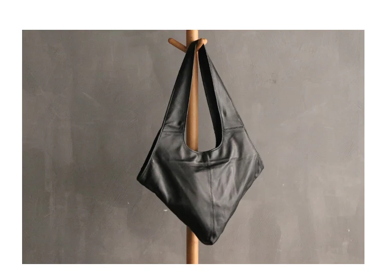 WOONAM Women Fashion Handbag Top Hide Supply Genuine Calf Leather Angled Shoulder Hobo Bag WB1032