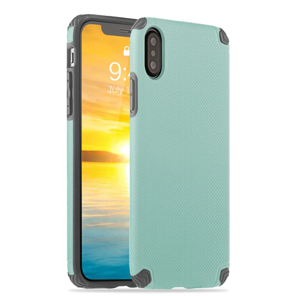 Защитный чехол для iPhone x, тонкий противоударный абсорбирующий воздушный бампер, мягкая угловая защитная накладка для iPhone x 10, черный, зеленый