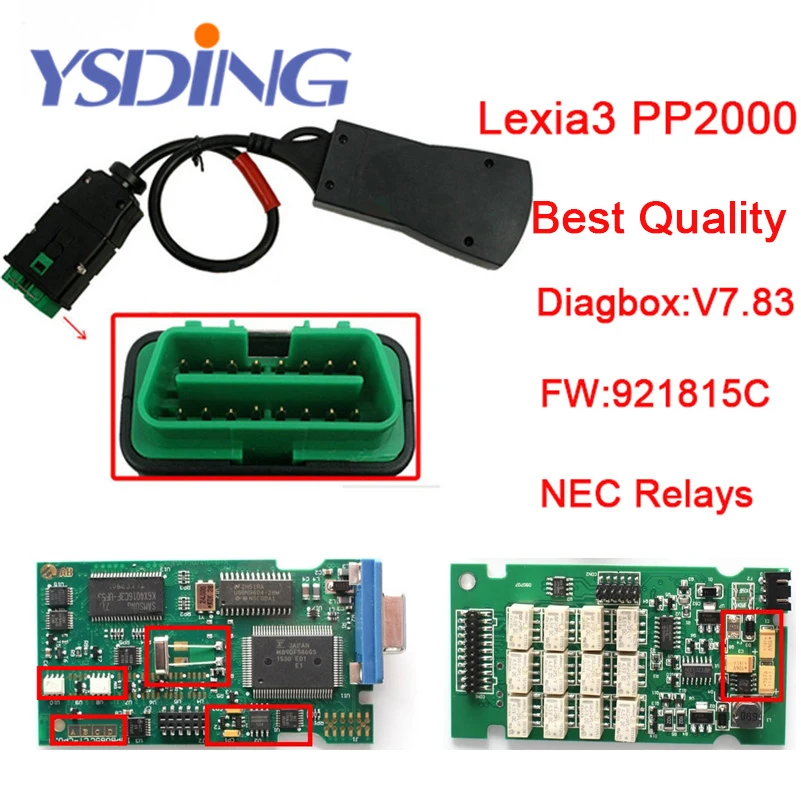 FW 921815C Lexia3 PP2000 V7.83 OBD2 диагностический инструмент Lexia 3 Diagbox 7 83 мульти языки для peugeot &