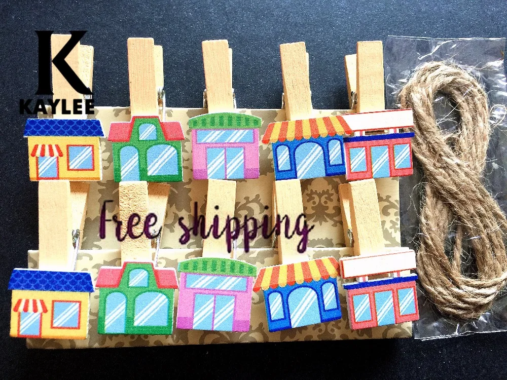 10pcs store paper wooden pegswooden clips for baby shower party giftpin clothespin for childrens birthday party decoration - Party Decoration Stores 10pcs store paper wooden pegswooden clips for baby shower party giftpin clothespin for childrens birthday party decoration - Party Decoration Stores