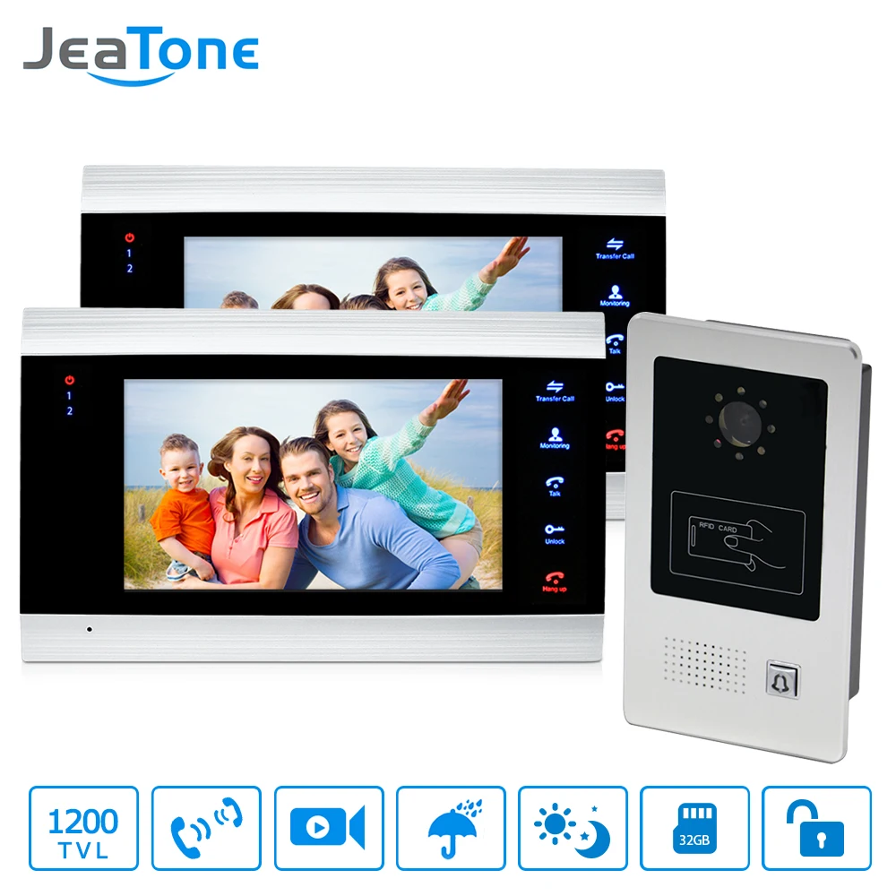 7\ Video Door Phone Doorbell Video Intercom System Security Access Control Waterproof Wide View Angle Call Panel RFID Card 1-2 7\ Video Door Phone Doorbell Video Intercom System Security Access Control Waterproof Wide View Angle Call Panel RFID Card 1-2