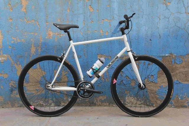 52 см рама дорожный велосипед с фиксированной передачей Велосипед DIY Полный 24 скорости дорожный велосипед, Ретро рамка с покрытием - Цвет: Белый