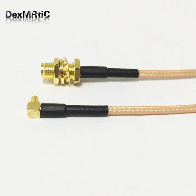 RF SMA женский переключатель MMCX Мужской правый угол косички кабель RG316 по оптовой цене быстрая 15 см