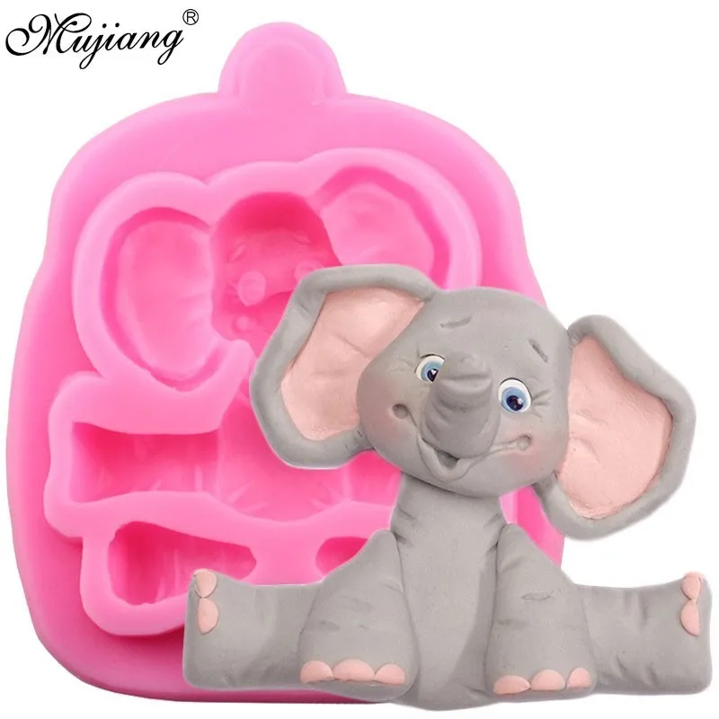 

3D Elephant Silicone Mold Animals Cupcake Topper Fondant Cake Decorating Tools DIY Cookie Baking Candy Chocolate Gumpaste Mould