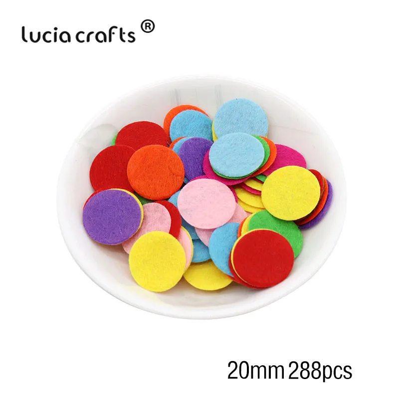 Lucia crafts круглые войлочные тканевые прокладки, аксессуар, нашивки, круглые войлочные прокладки, тканевые цветочные аксессуары B0408