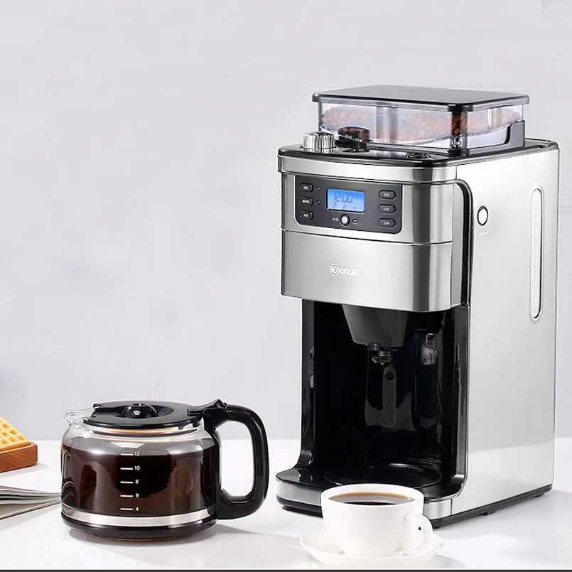 Household Coffee Machine Full-automatic American Maker Grinder Freshly Brewed Grinding DL-KF4266 | Бытовая техника