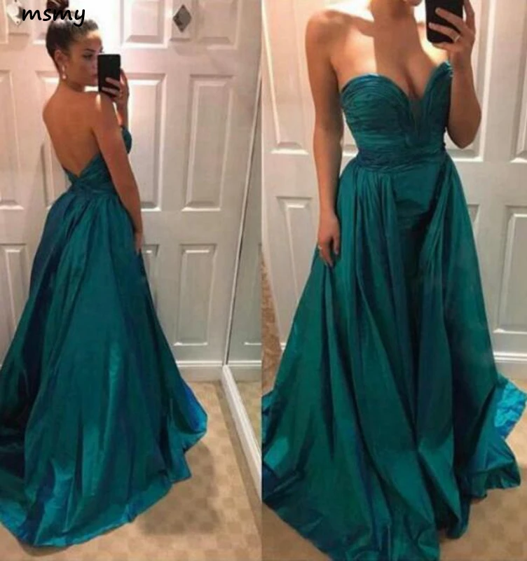 Dark Green Mermaid Prom Dress Off the Shoulder Ruched Evening Formal Party Gowns (129)
