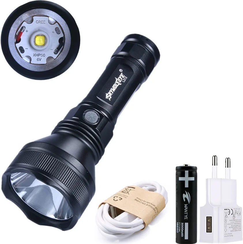 led flashlight torch rechargeable