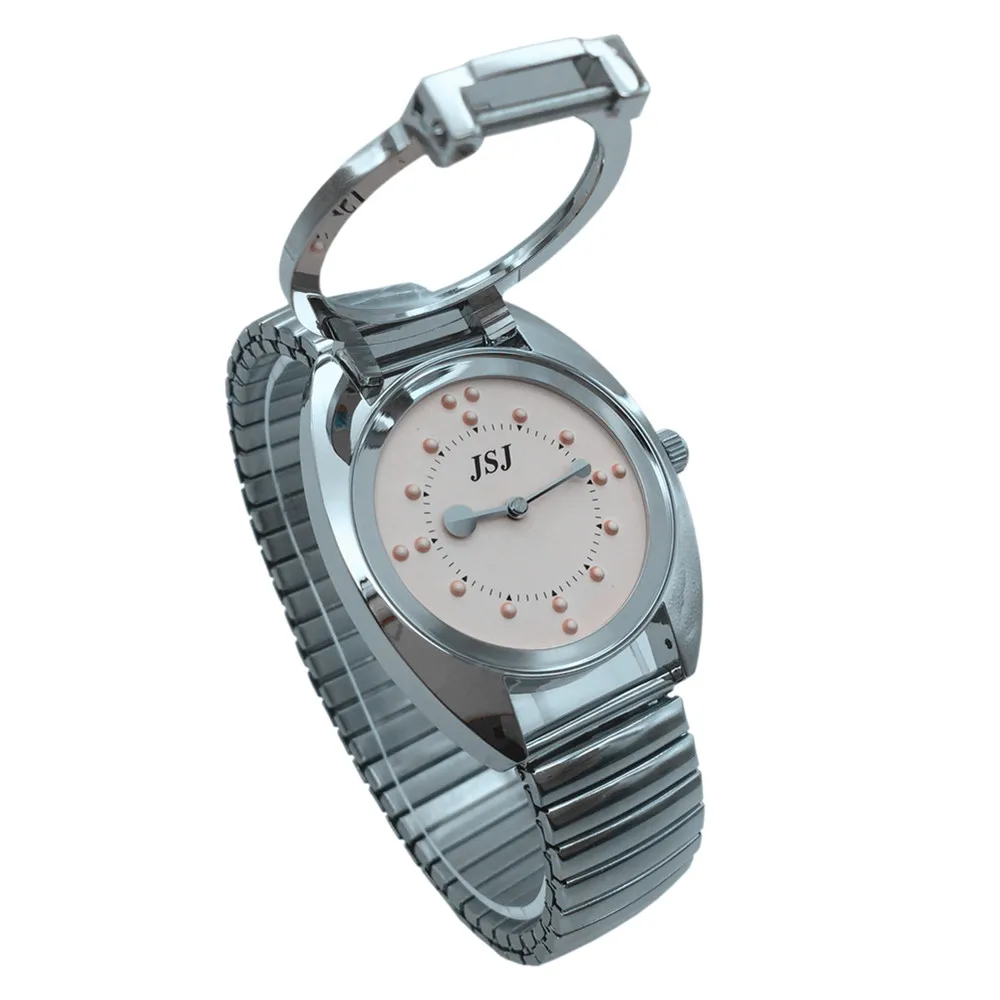 Женские тактильные часы Braille гибкая лента с розовым циферблатом|dial|dial watch |