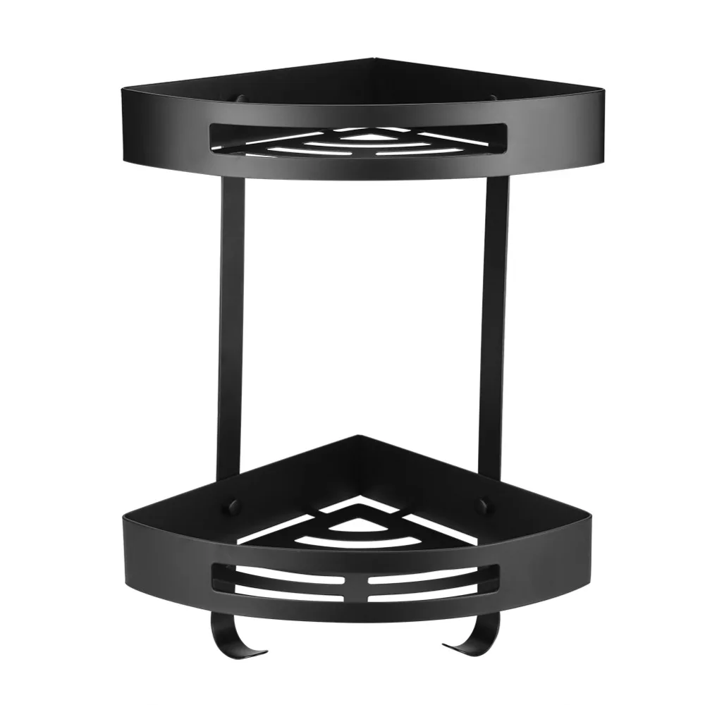 Black Shower Storage Basket Holder Kitchen Bathroom Black Household Storage Basket Holder