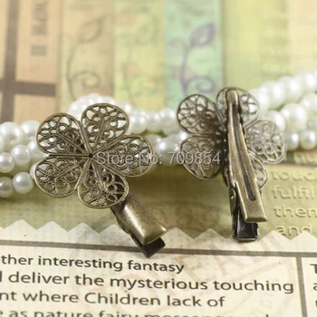 

25*35mm filigree bronze plated bobby pin hair clip ---100pcs/lot