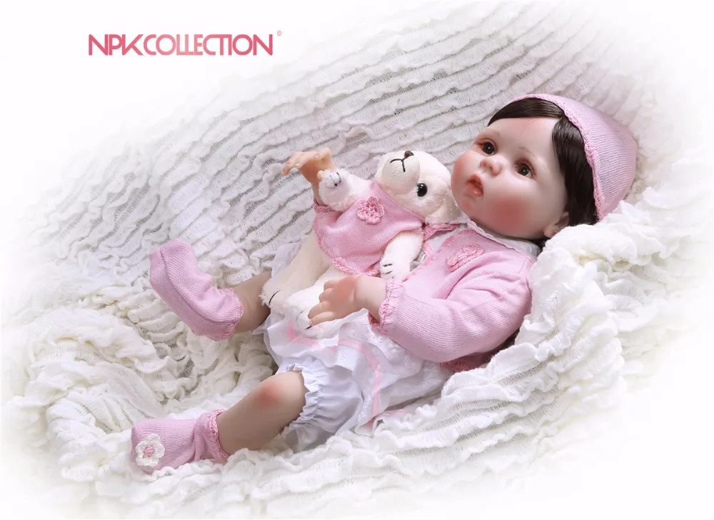NPKCOLLECTION силиконовая кукла реборн 55 см мягкие игрушки ручной работы для детей