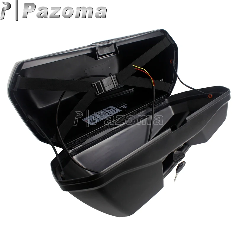 1 пара универсальные мотоциклетные 20л боковые Чехлы Panniers Tail Top Box багажный грузовой ящик w/светодиодный светильник для BMW Honda Kawasaki Suzuki