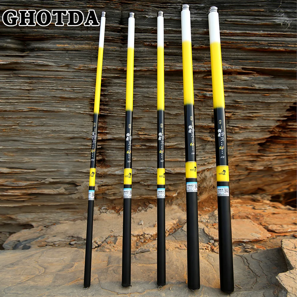 

GHOTDA Carp Feeder Fishing Rod Telescopic Hand Pole 2.7-6.3m Stream Fishing Rod