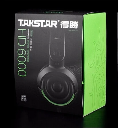 TAKSTAR HD6000 профессиональные Стерео Динамические DJ наушники монитор гарнитура Музыка наушники запись пение - Цвет: with retail box