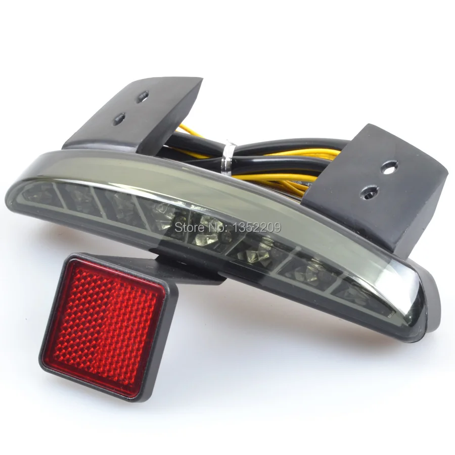 Smoke Chopped Fender Edge Led Turn Signal+tail Light Fits For 20042013