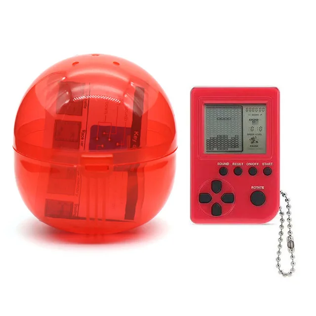 Классический тетрис Ручной ЖК-электронная игра игрушки забавная кирпичная игра загадка портативная игровая консоль Быстрая - Цвет: red