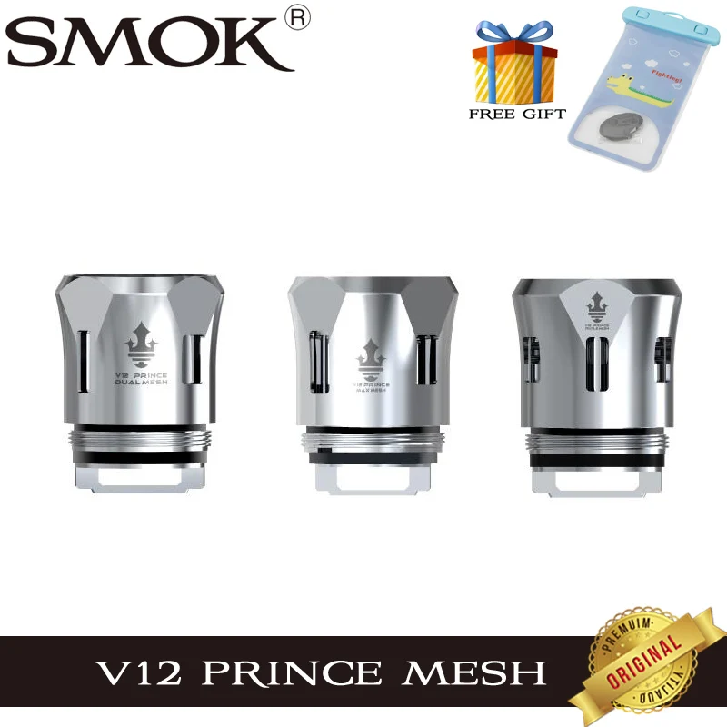 

3PCs/Lot Original SMOK V12 Prince Dual Mesh 0.2ohm Max Mesh 0.17ohm Triple Mesh 0.15ohm Coil E Cig Head Fit TFV12 Prince Tank