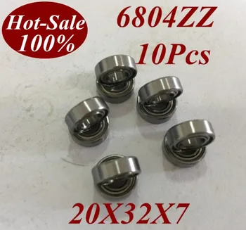 

10pcs Low noisy 6804zz 6804Z 6804-ZZ 20X32X7 Deep groove ball bearing micro miniature small bearing motor bearing