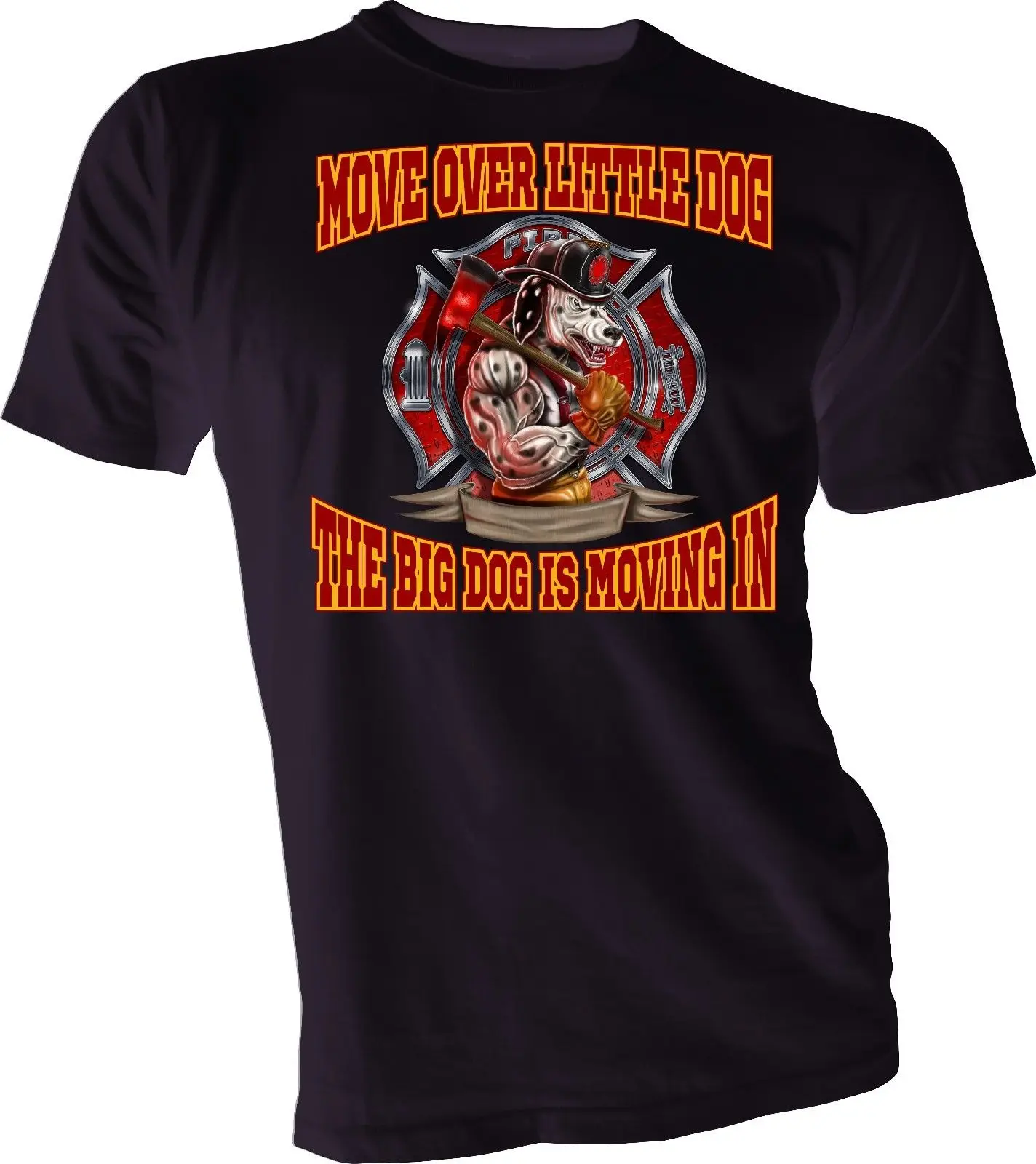 

Fire Shirt T Department Firefighter Dept Chicago Rescue Fireman Fighter Black