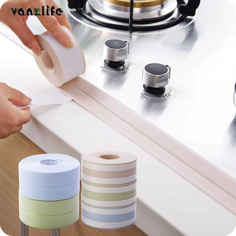 

PVC waterproof mildew proof adhesive tape, kitchen sink joint crevice sticker, corner line sticking strip