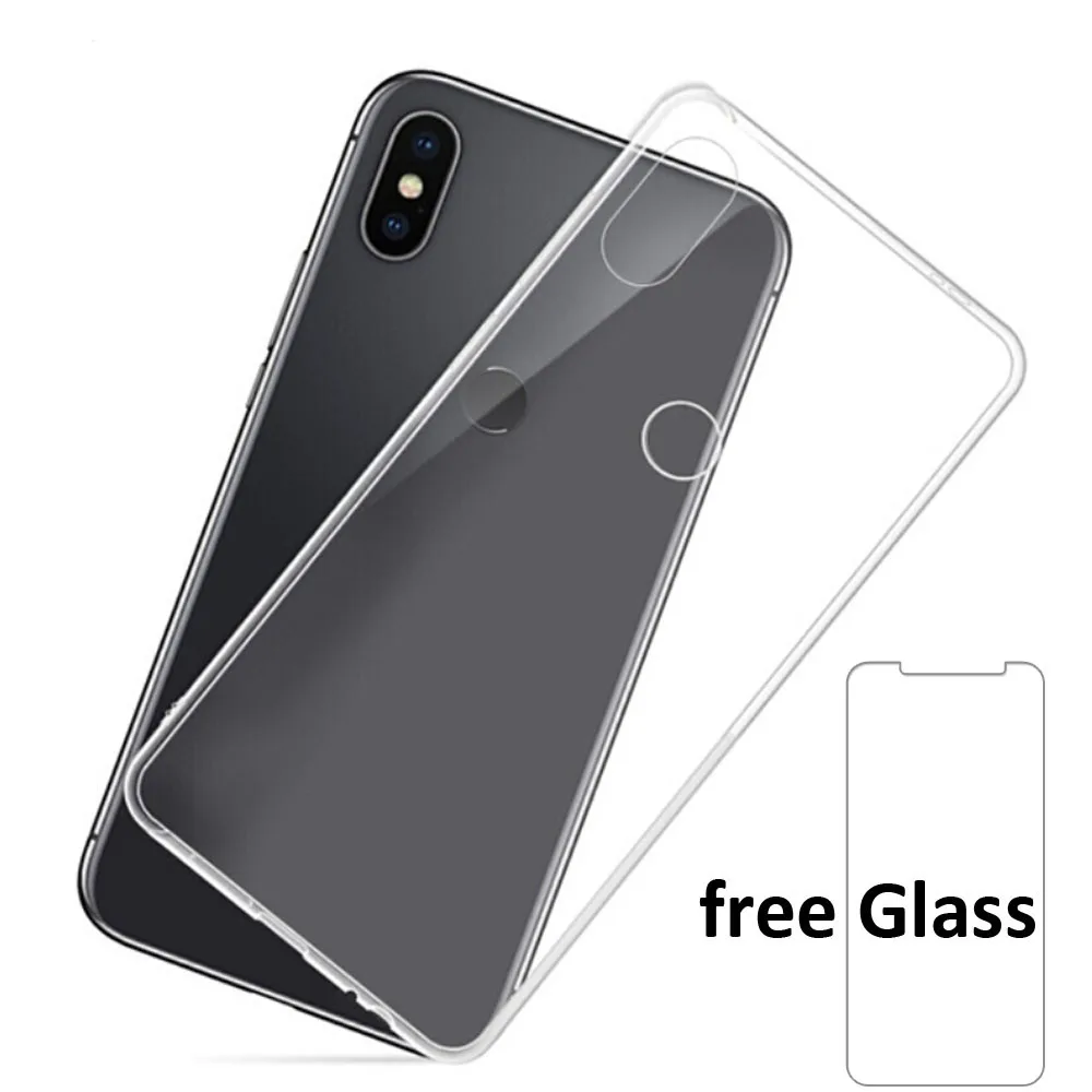 

Free Glass For Xiaomi Redmi Note 5 Pro TPU Soft Clear Case, Tempered glass Protector for Redmi Note 5 Pro Soft Silicone Cover