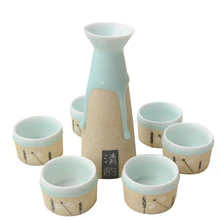 Цзиндэчжэнь ручной работы керамика японский Саке Пароварка стекло для вина Fenjiu потока глазури набор вина костюм подарок из бутика коробка