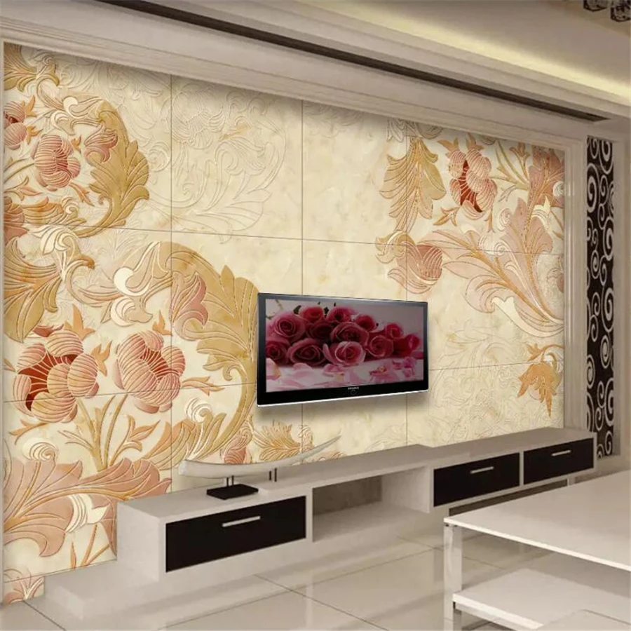 Wellyu カスタム写真の壁紙 3d 大壁画 Oboi ヨーロッパスタイルスクロール湾曲したテレビの背景の壁 3d Papel デ Parede Photo Wallpaper 3d Custom Photo Wallpaper 3d3d Wallpaper Aliexpress