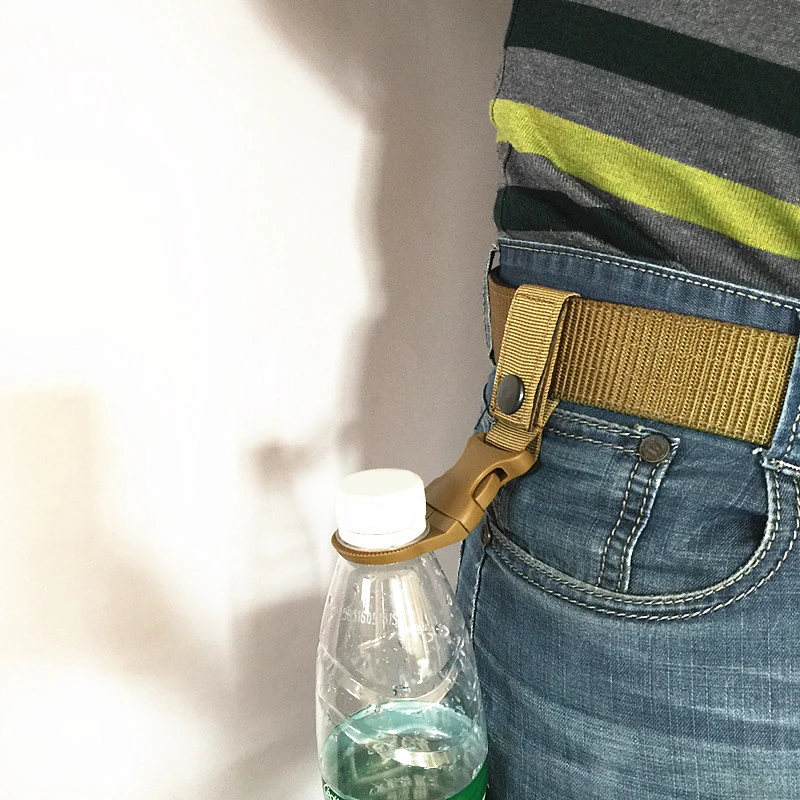 

Hot Sale New Outdoor Tactical Nylon Webbing Buckle Hook Water Bottle Holder Clip EDC