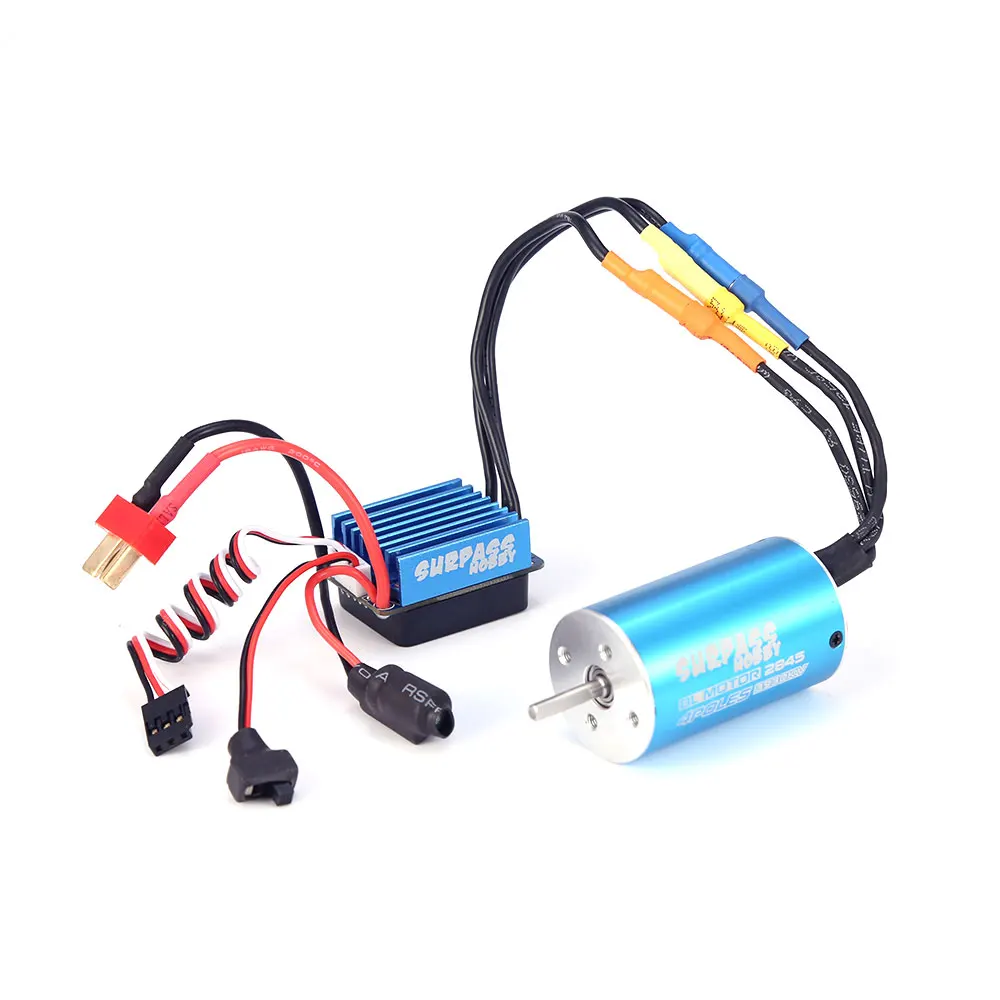 Бессенсорный бесщеточный двигатель SURPASS HOBBY 2845 3930KV 4P с 35A бесщеточным ESC Combo для 1/16