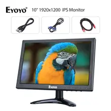 EYOYO 10” 1920×1200 Display Video Audio HDMl IPS Monitor 180degree w/ Speaker Lightweight For CCTV DVD PC Laptop DVR CCD Camera