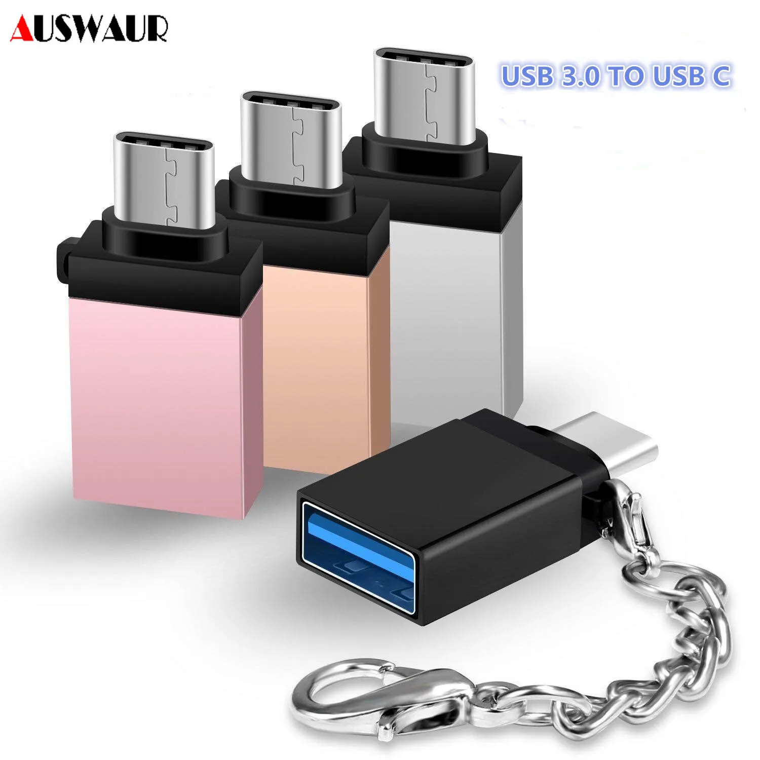 USB3.0 type C OTG адаптер с цепочкой для планшета samsung S10 S9 S8 huawei Xiaomi мобильных телефонов MacBook Pro U Disk Adapter