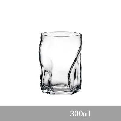 Европейский Креативный стеклянный стакан ручной работы, прозрачный стакан для воды es, пивная чашка, чашка для виски, бар, вечерние, свадебные, питьевая посуда - Цвет: Transparent 300ML