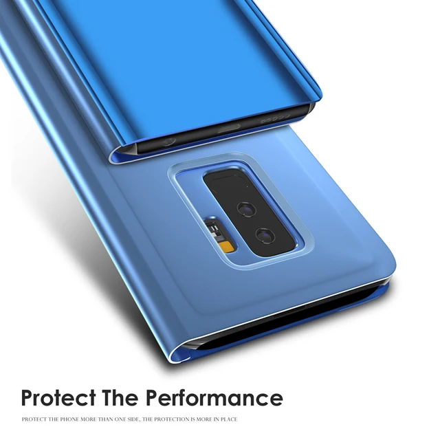 Clear Mirror Smart View Case For Samsung Galaxy S9 S8 Note 8 S7 S6 Edge Plus Full Cover For Samsung A8 A7 A5 A3 J3 J5 J7 Cases